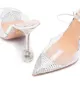 Aquazzura Nights 95mm crystal pumps