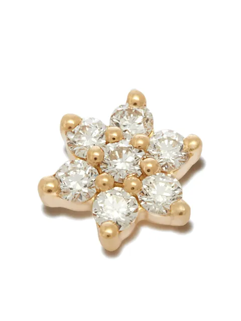 MARIA TASH arete Flower en oro amarillo de 18kt con diamantes