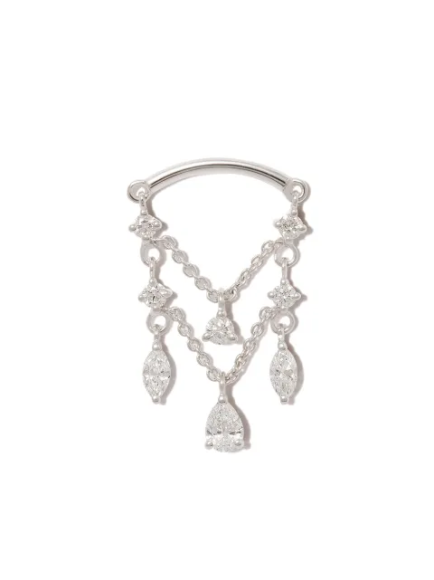 MARIA TASH 18kt gold Diamond Drapes Chandelier earring