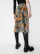 Off-White Plissierter Midirock mit floralem Print