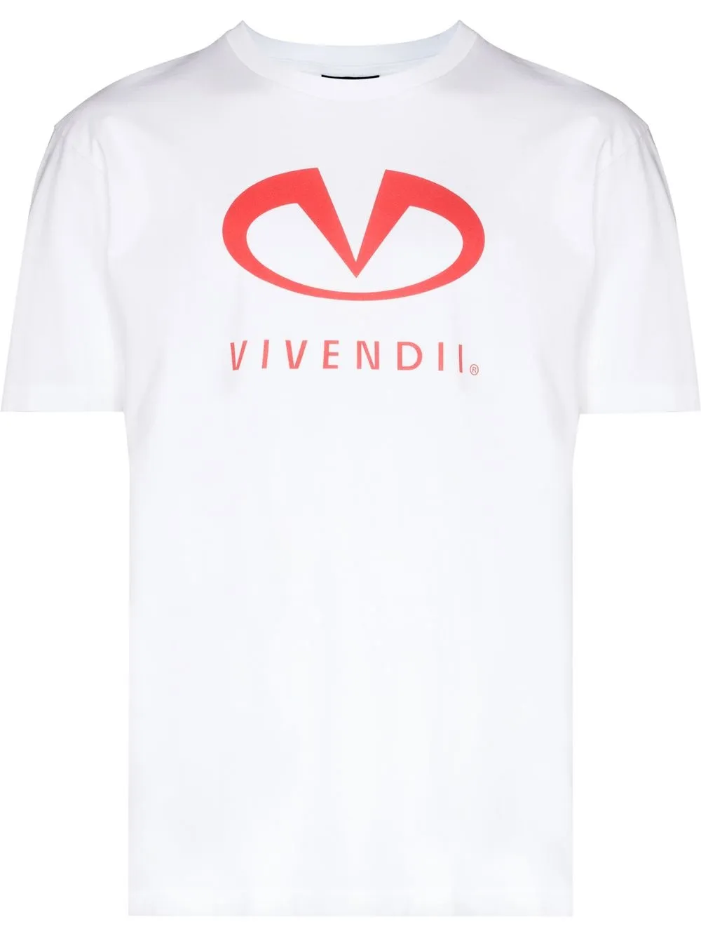 

VIVENDII playera con logo estampado - Blanco