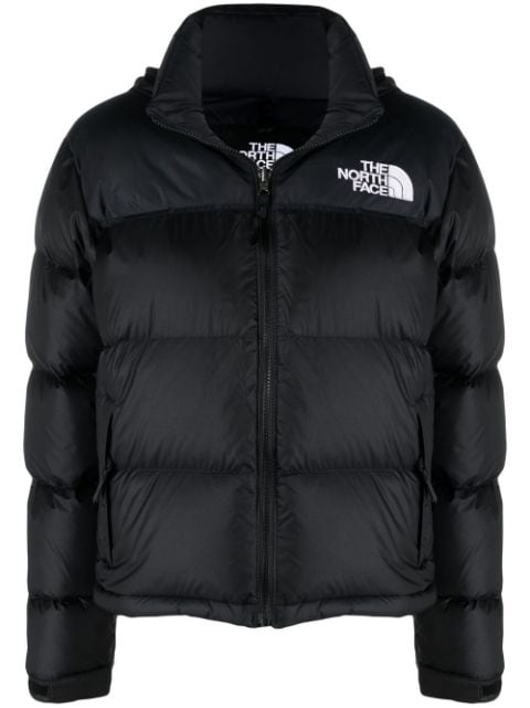 The North Face embroidered-logo puffer jacket 