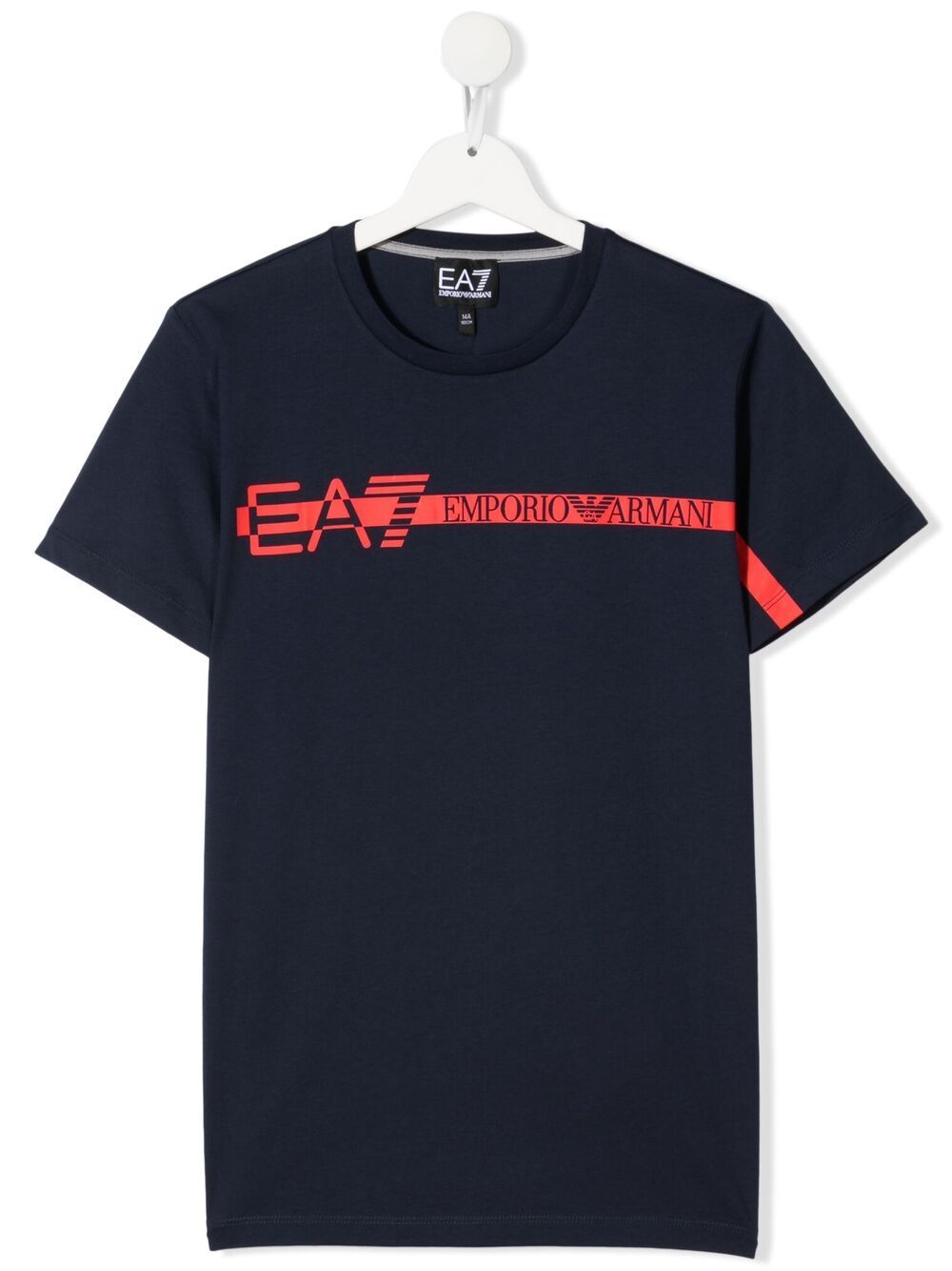 Emporio Armani Kids' Logo-print T-shirt In Blue