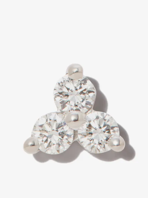 MARIA TASH 18kt white gold Trinity stud earring