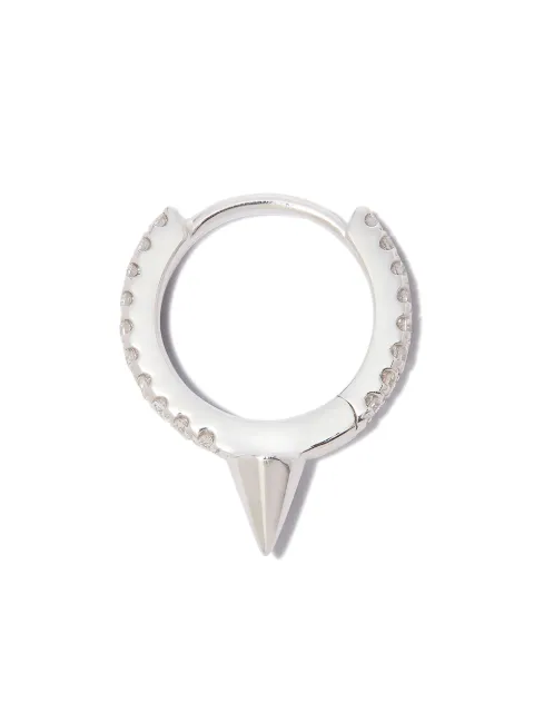 MARIA TASH arete Spike en oro blanco de 18kt con diamante