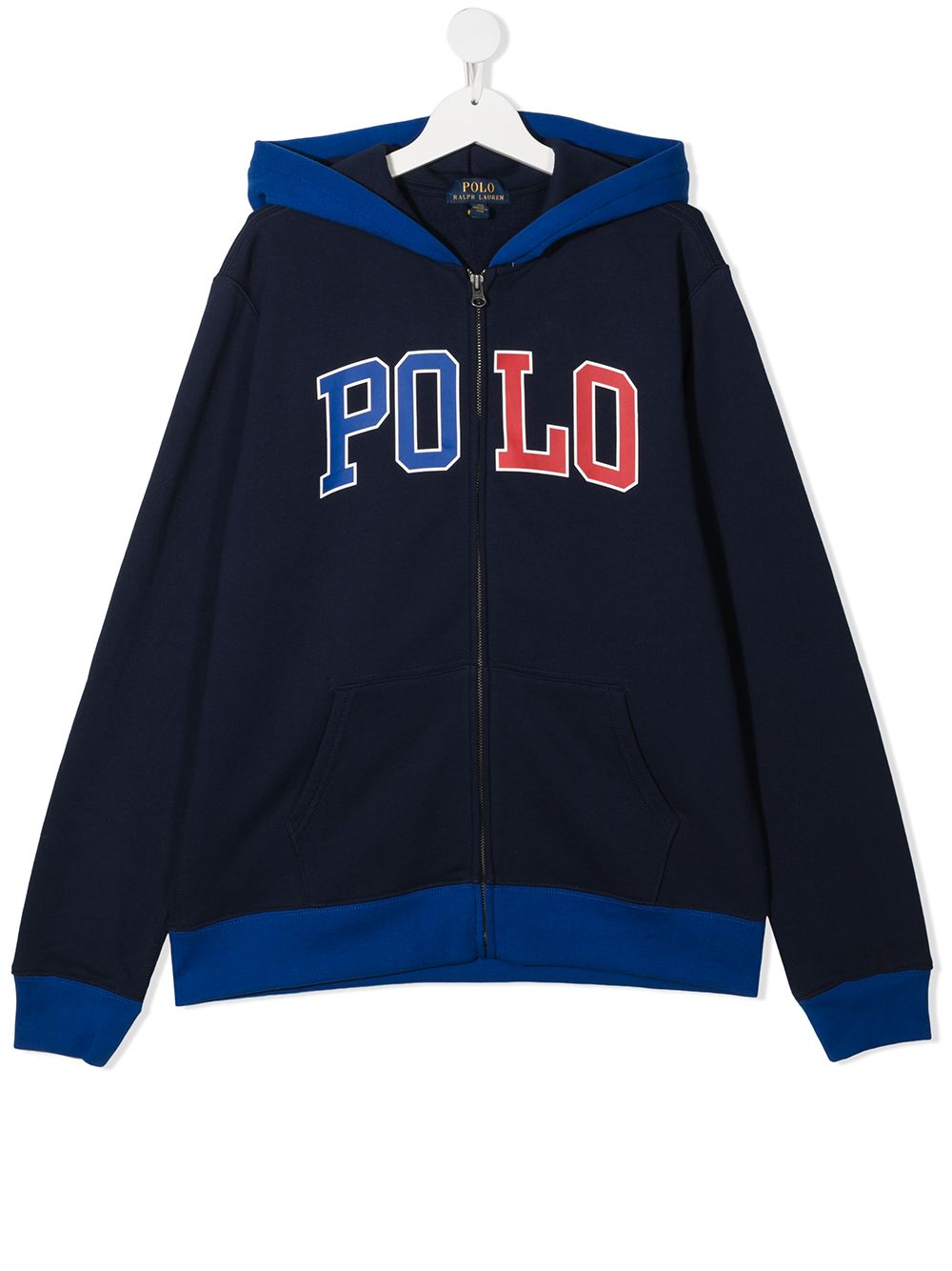 Shop Ralph Lauren Logo-print Hoodie In Blue