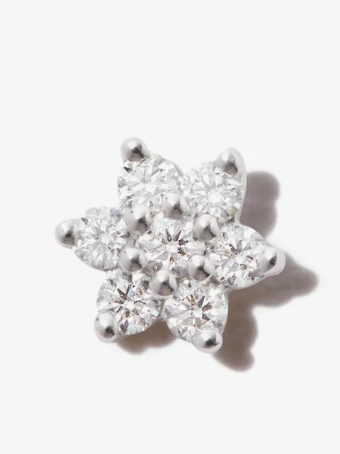 MARIA TASH 18kt white gold flower diamond single stud earring