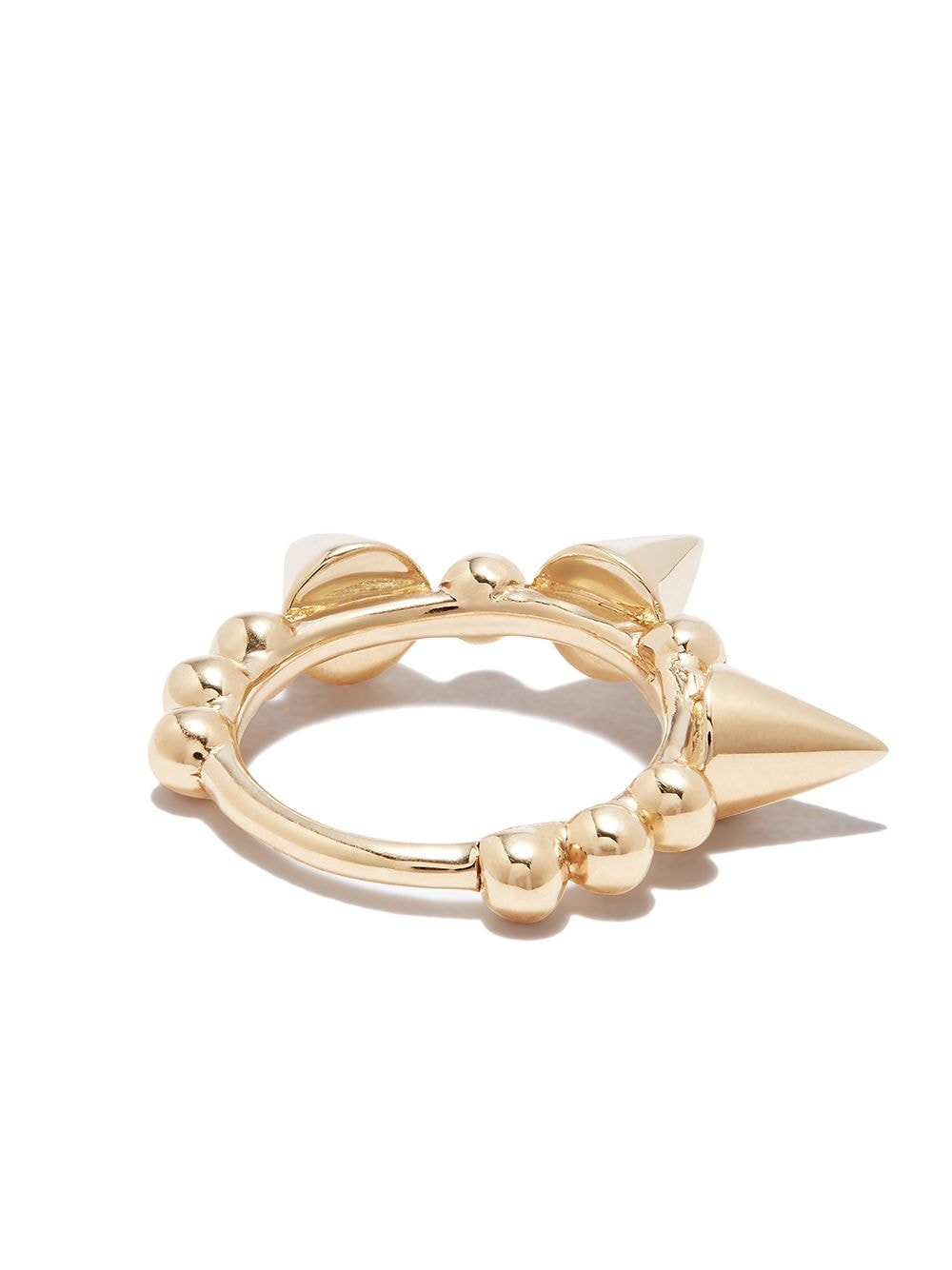 Shop Maria Tash 18kt Yellow Gold Triple Spike Clicker Earring