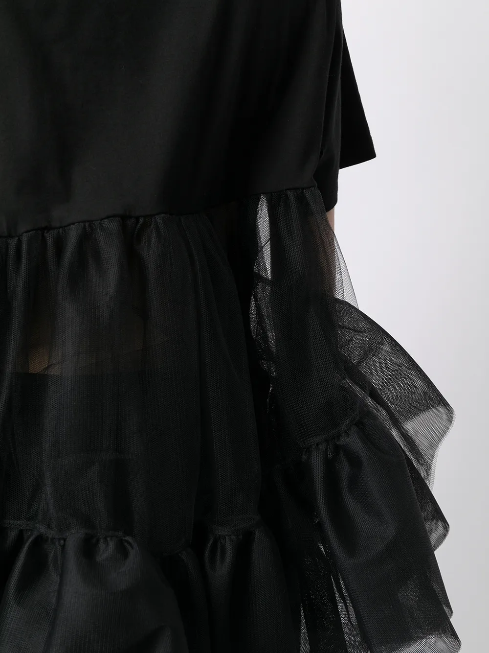 фото Alexander mcqueen футболка с круглым вырезом и вставкой из тюля