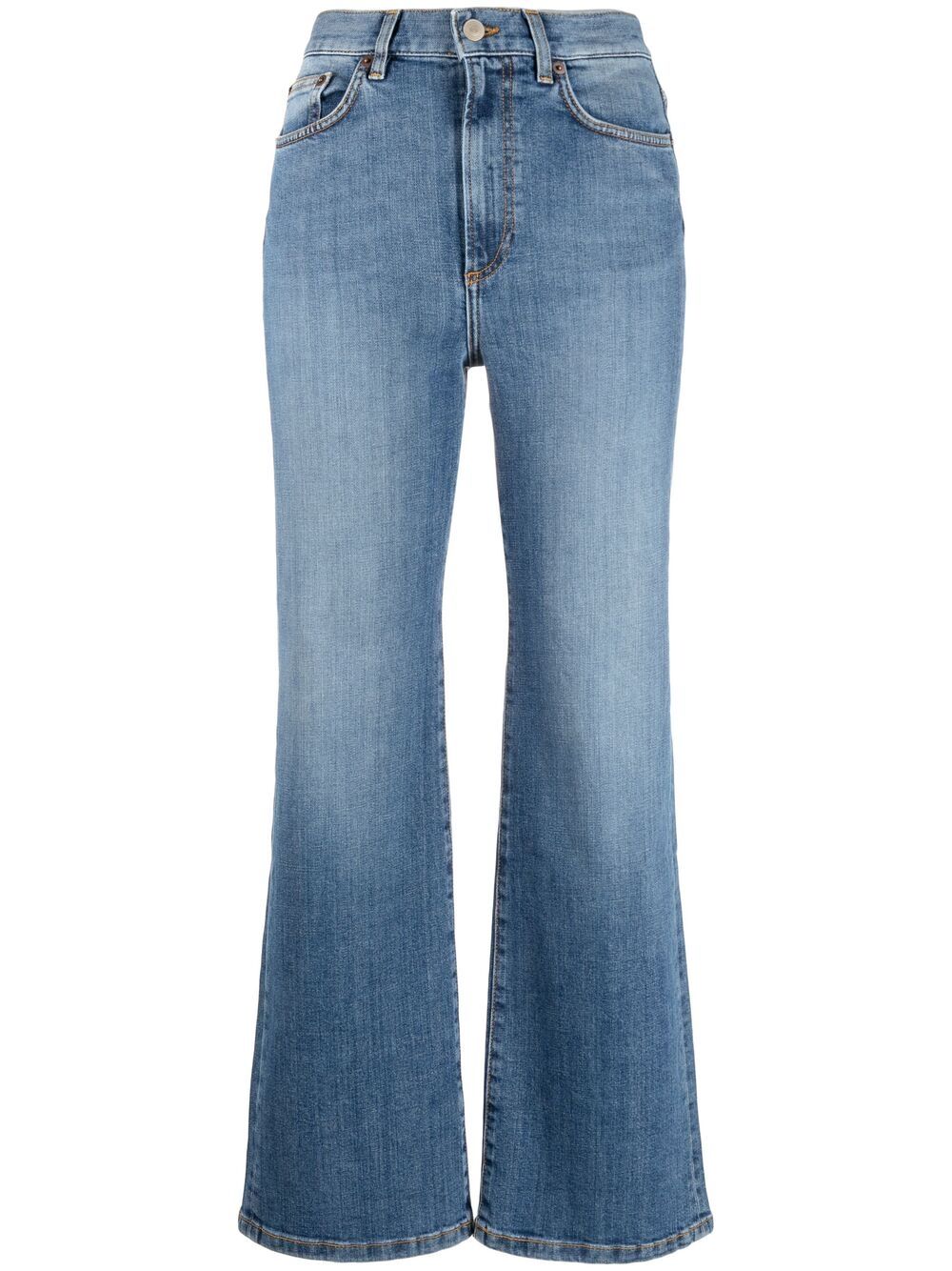 фото Jeanerica расклешенные джинсы с завышенной талией
