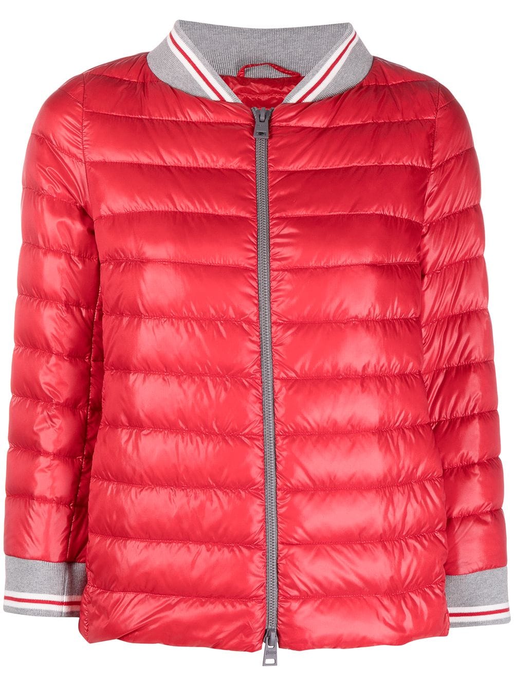 Shop Herno Padded Down Bomber Jacket In Red