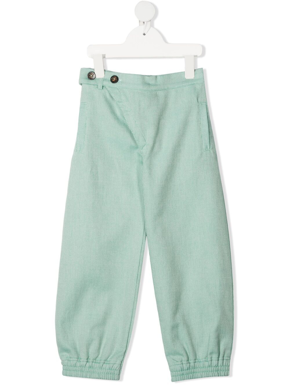 Infantium Victoria Kids' Tapered-leg Organic Cotton Trousers In Green