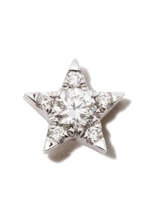 国内発| MARIA TASH Moon 18K ダイヤモンド シングルピアス Diamond Moon Threaded Stud Earring | MARIA TASH