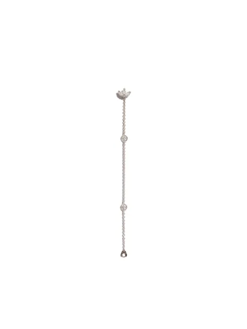 MARIA TASH 18kt white gold double scalloped diamond chain connecting charm