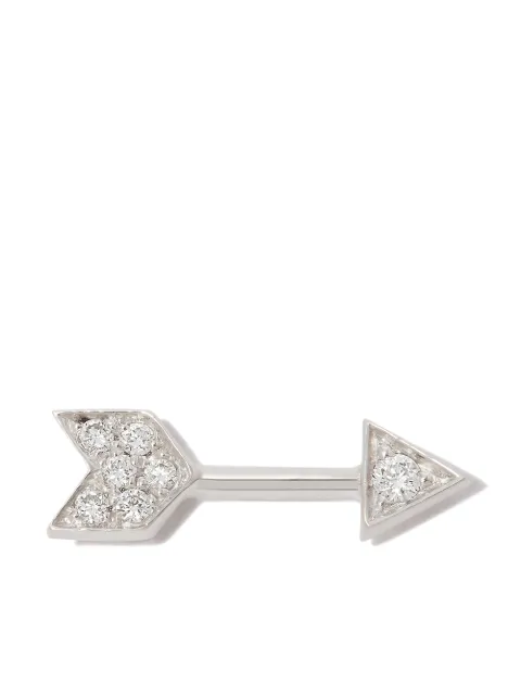MARIA TASH aretes Arrow en oro blanco de 18kt