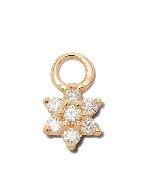 MARIA TASH dije floral en oro amarillo de 18kt con diamantes