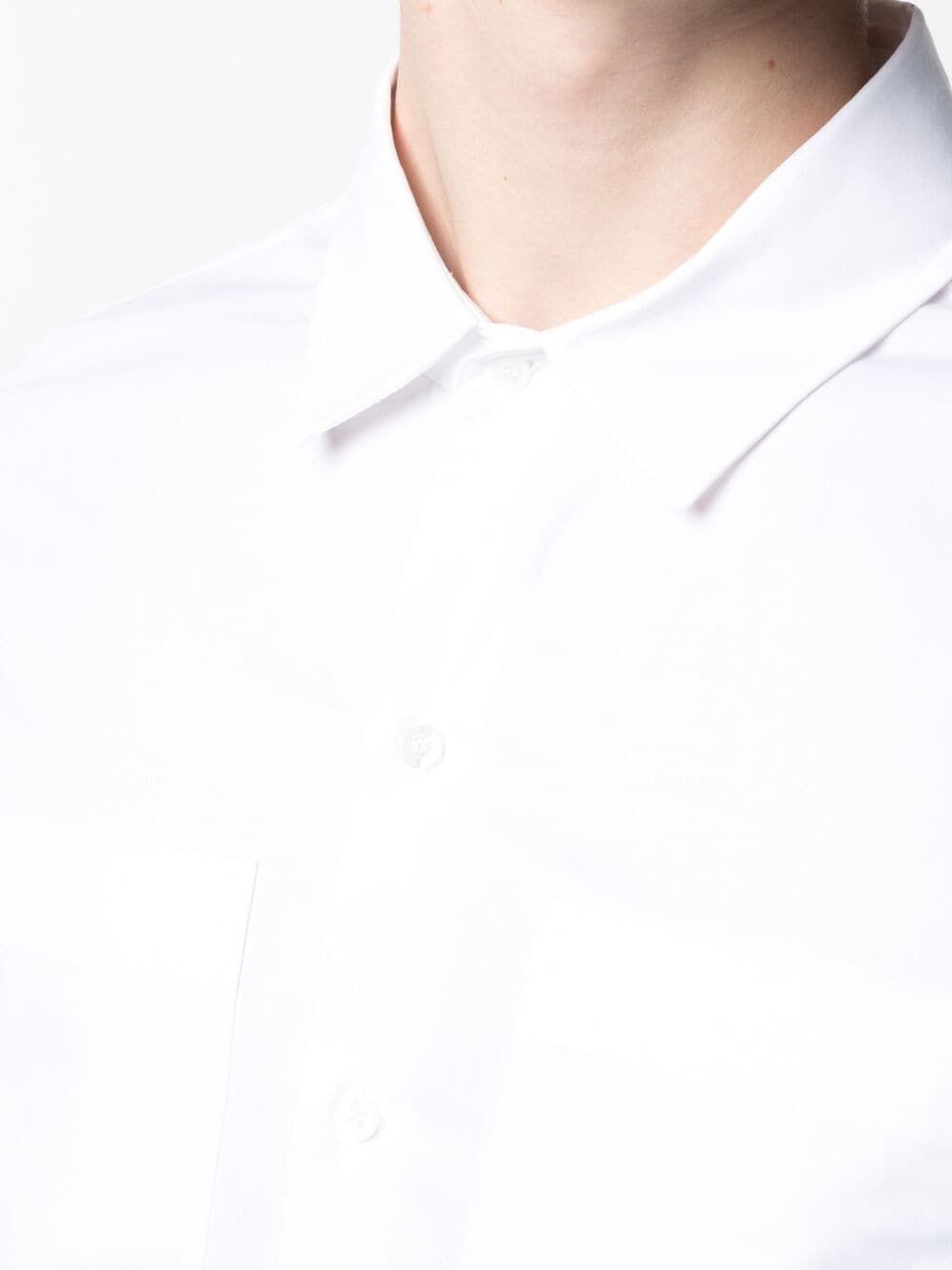 Shop Neil Barrett Patch-pocket Long-sleeve Shirt In White