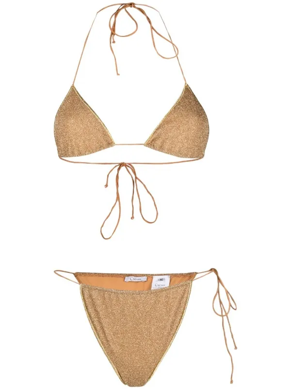 スーツ Oseree SS23 Lurex silk briefs (ODS121 GOLD) Osèree Lurex silk briefs available on julian-fashion.com