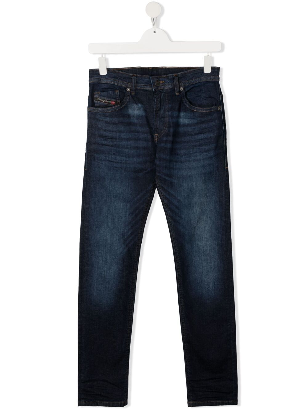 Diesel Teen Mid-rise Straight-leg Jeans In Blue