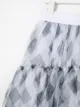 Monnalisa geometric-print tulle skirt