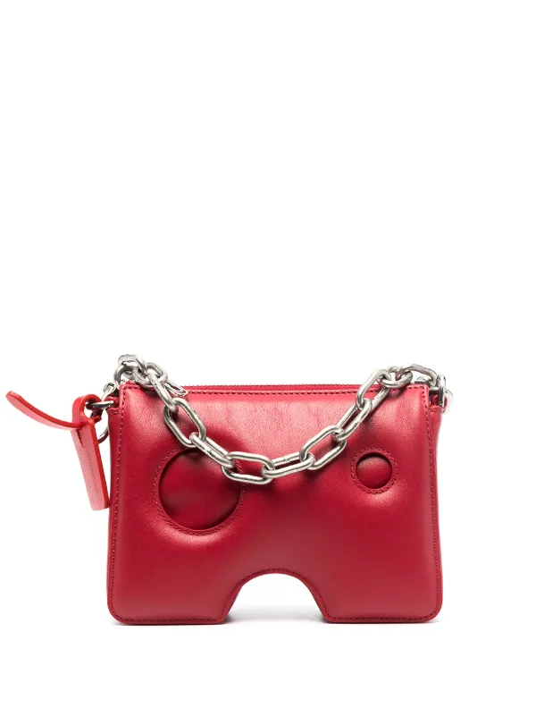 red and white nike purse