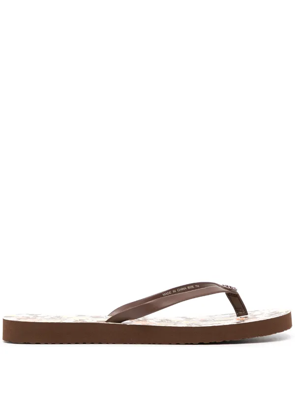 tory burch floral flip flops