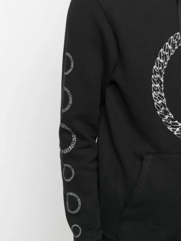 1017 ALYX 9SM Logo Circle Print Hoodie | Black | FARFETCH