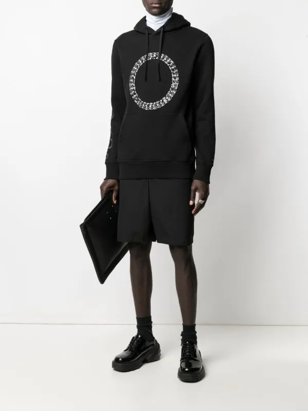 1017 ALYX 9SM Logo Circle Print Hoodie | Black | FARFETCH