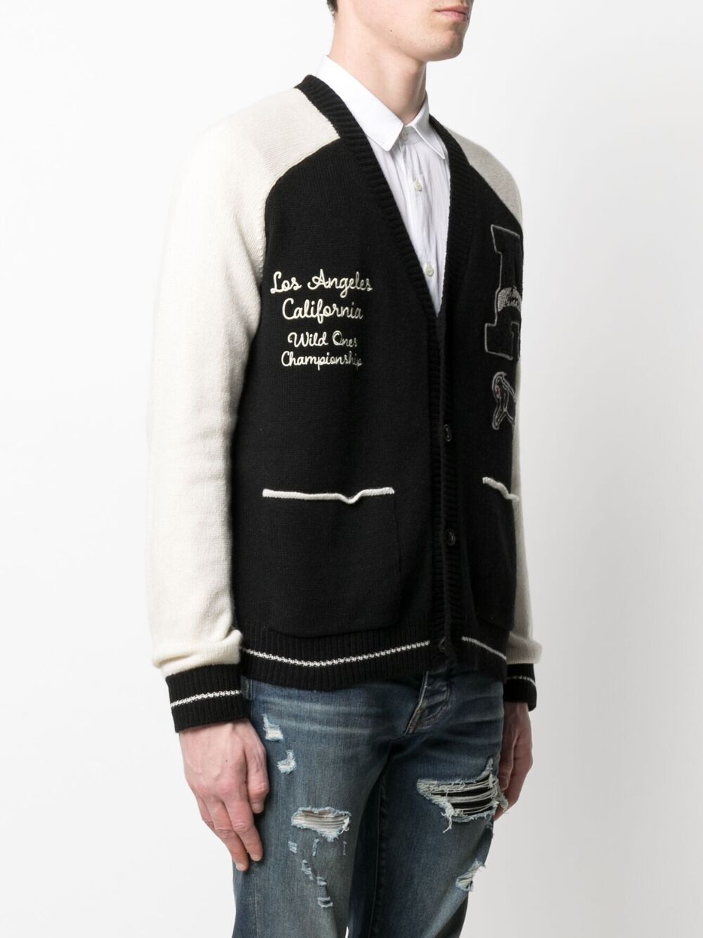 Varsity cashmere cardigan