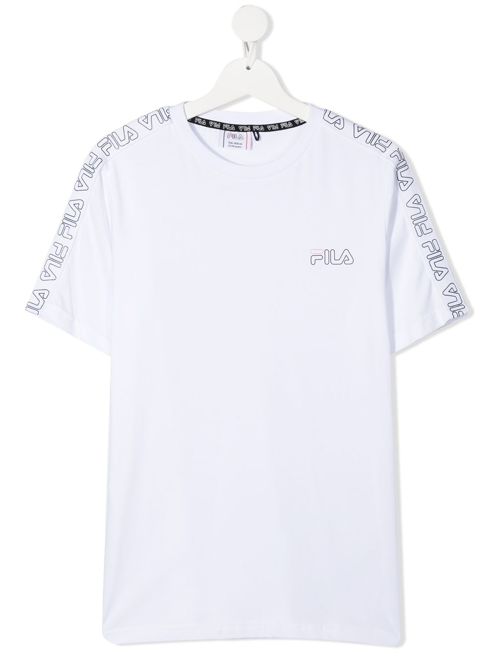 Fila Logo-tape Detail T-shirt In White