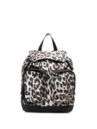 mini leopard print backpack