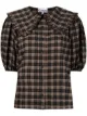 Imagen 1 de GANNI blusa de cuadros con pechera
