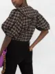 GANNI blusa de cuadros con pechera