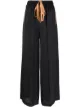 Image 1 of Alysi drawstring-waist silk palazzo trousers