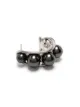 Salvatore Ferragamo small pearl open hoop earrings