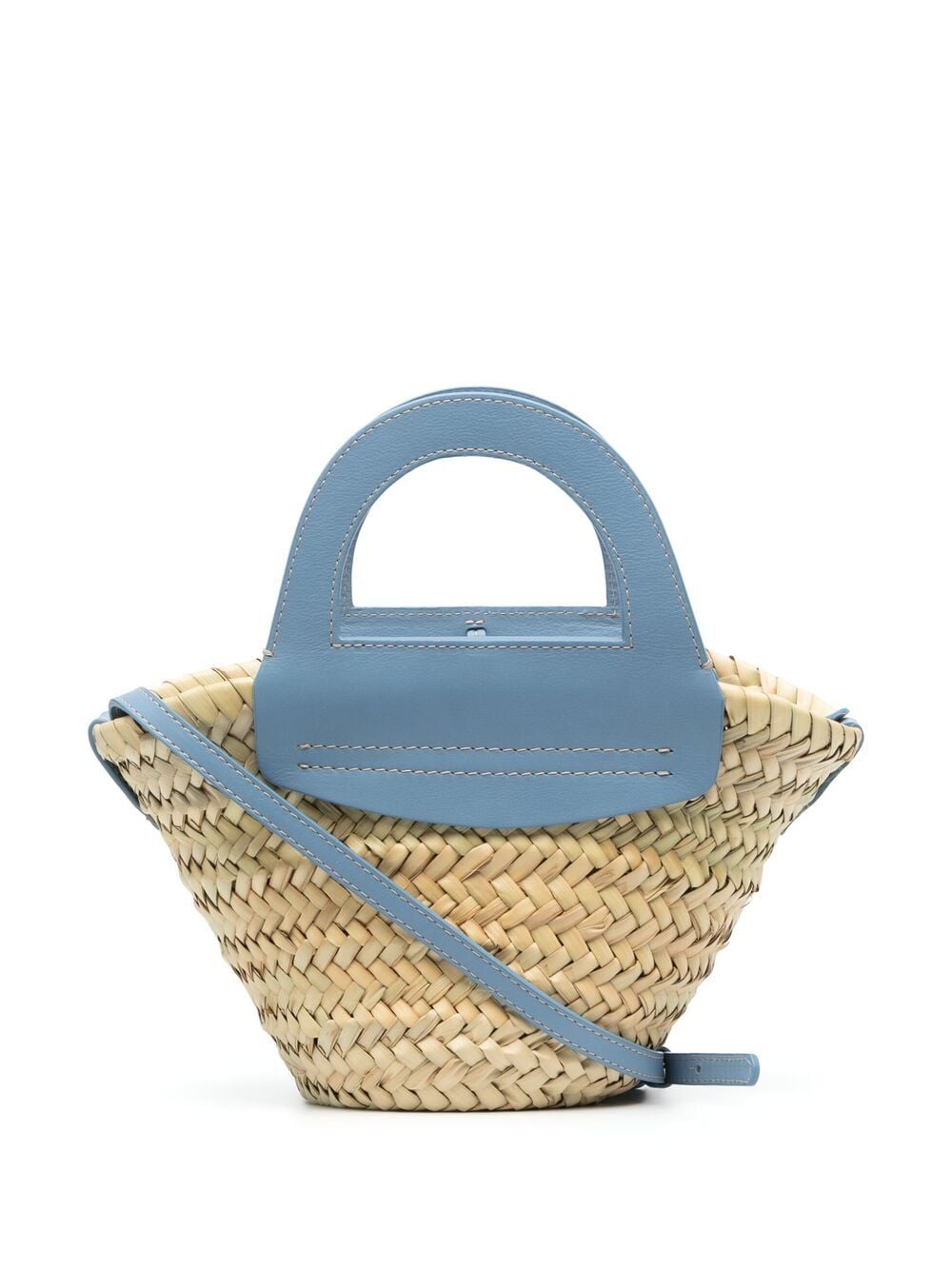 Hereu Mini Cabas Handwoven Straw Basket Bag In Neutrals