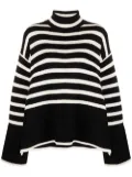 TOTEME Signature stripe knitted jumper - Black