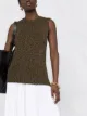 Jil Sander mélange-effect sleeveless knitted top