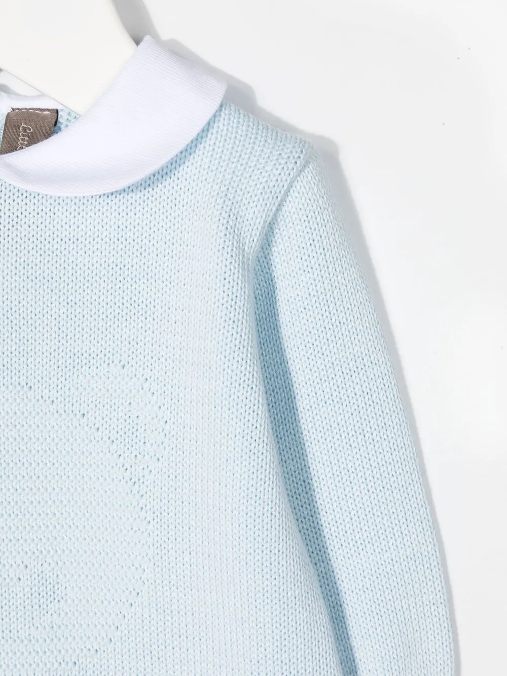 Little Bear Peter Pan-collar Romper In 蓝色