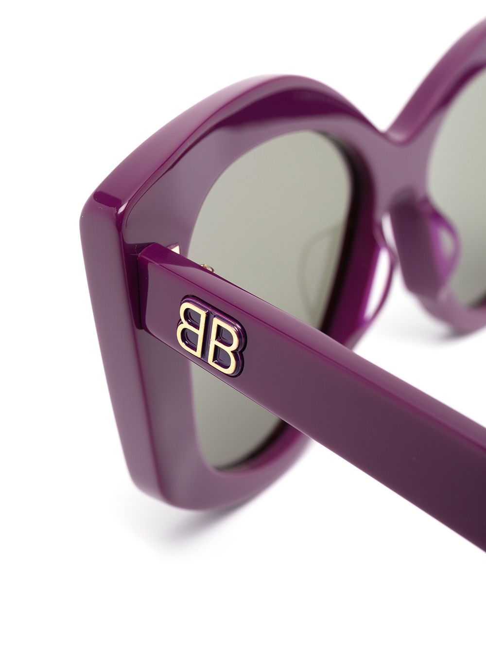 Shop Balenciaga Power Butterfly-frame Sunglasses In Purple