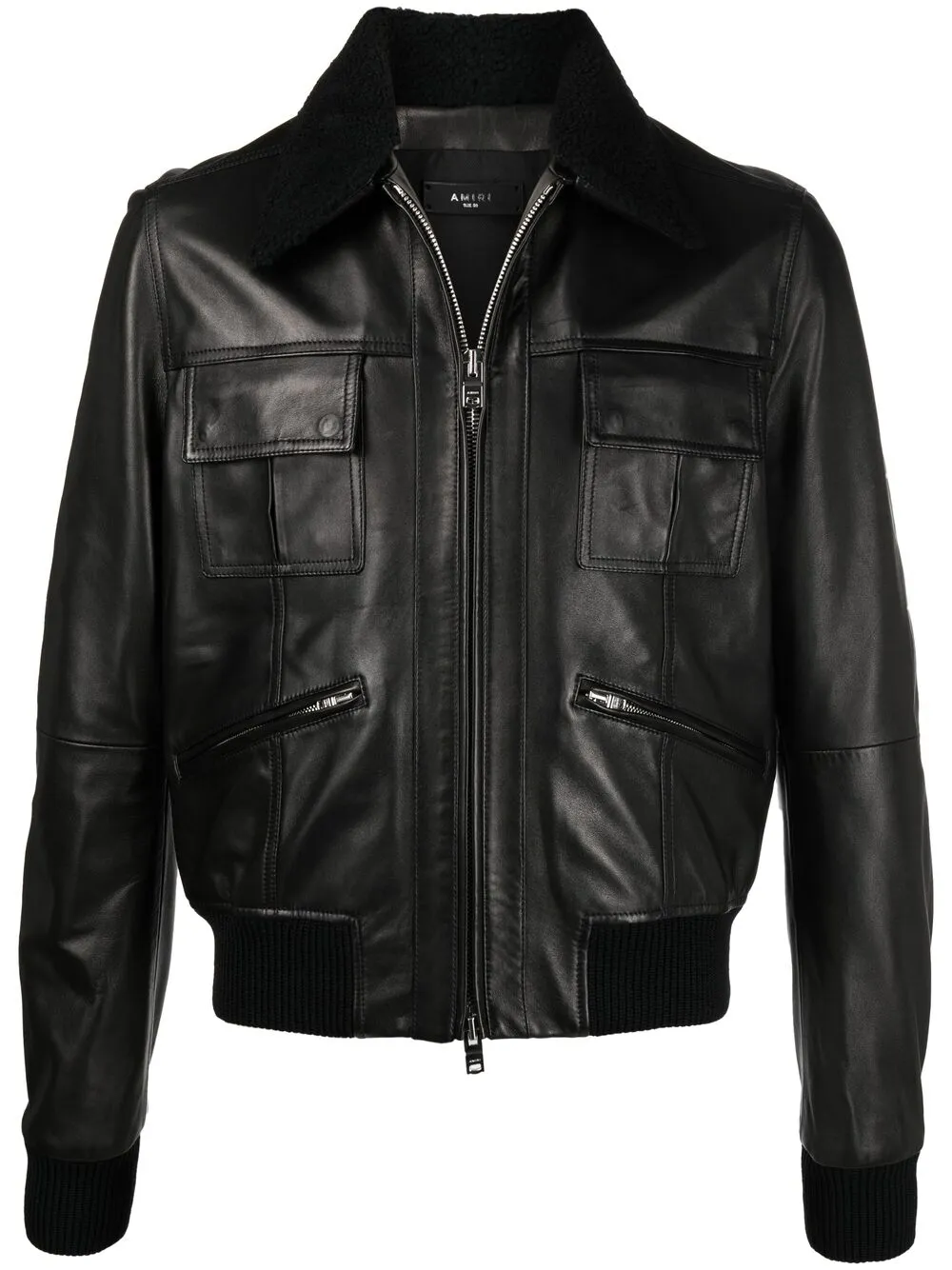 AMIRI LEATHER PILOT JACKET