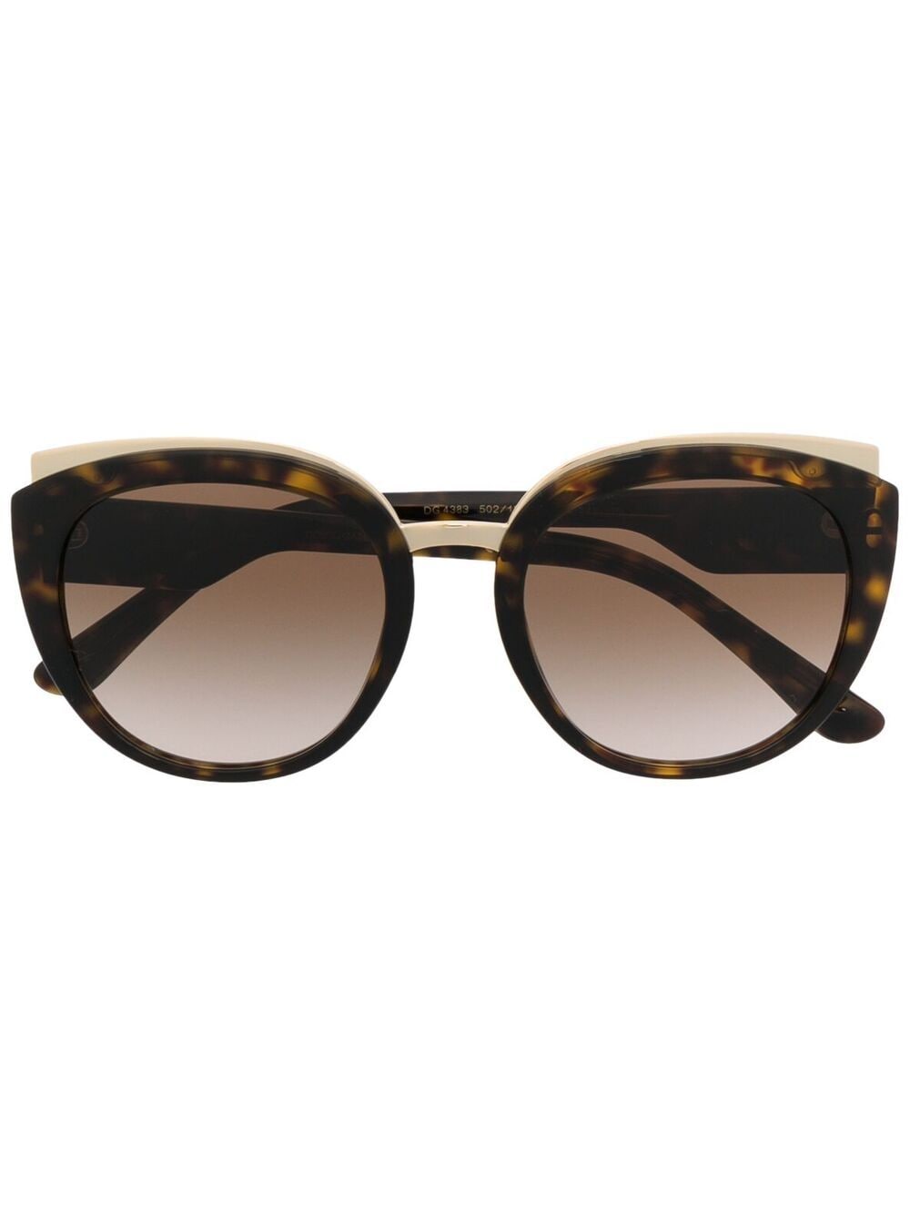 Dolce & Gabbana Print Family Round-frame Sunglasses In Brown