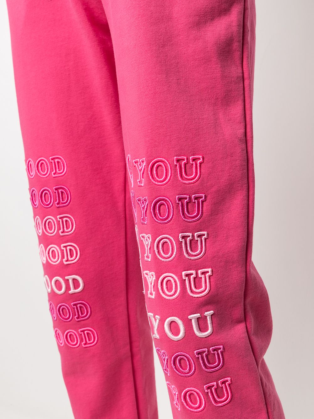 Shop Ireneisgood Slogan-print Track Pants In Pink