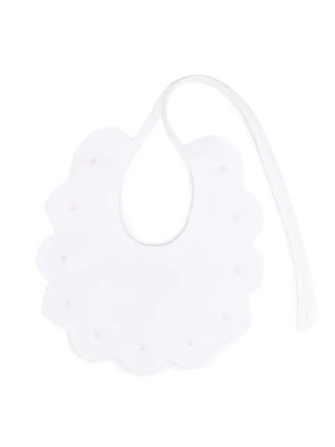 Little Bear scalloped cotton bib