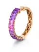 Image 2 of SHAY 18kt yellow gold sapphire eternal eternity hoops
