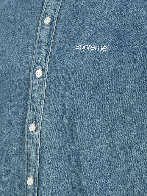 お得得価】 Supreme - supreme Classic Logo Denim Shirt XLサイズの