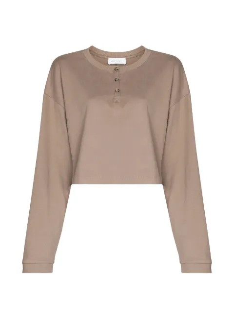 Ninety Percent Cropped-Sweatshirt mit Rundhalsausschnitt
