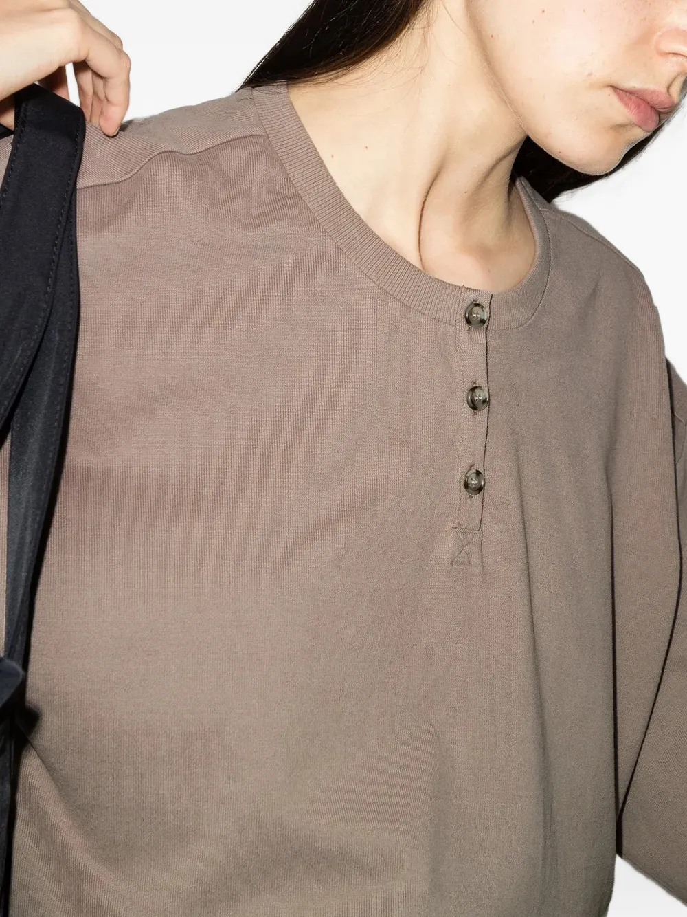  Ninety Percent Cropped Sweatshirt Mit Rundhalsausschnitt   Braun 