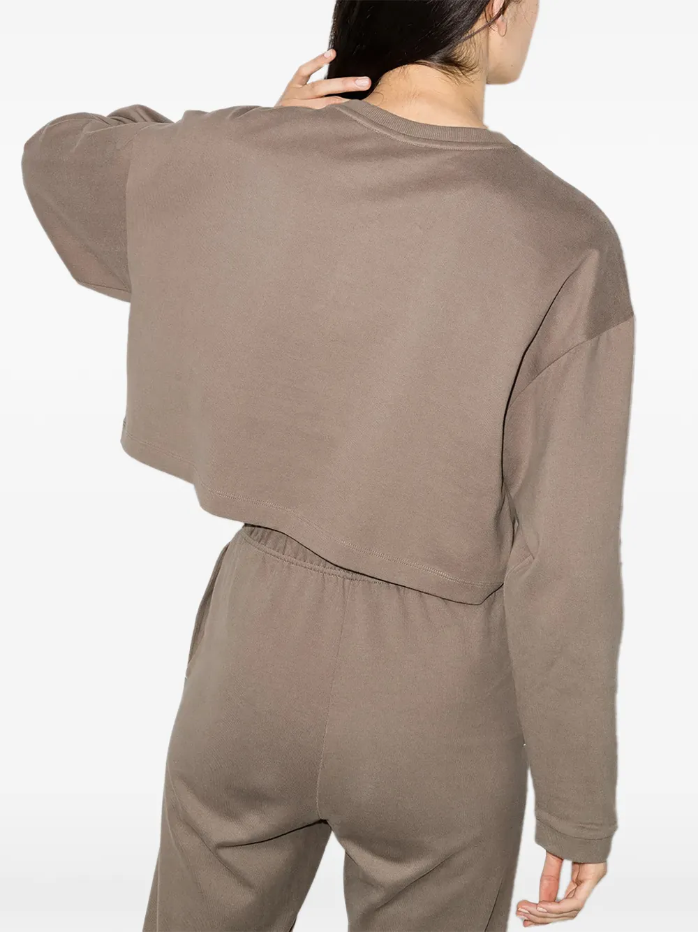  Ninety Percent Cropped Sweatshirt Mit Rundhalsausschnitt   Braun 
