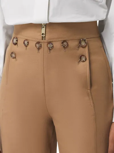 Burberry high-waisted button-detail 